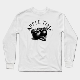 Apple Tree Art Work Black and White Vintage Long Sleeve T-Shirt